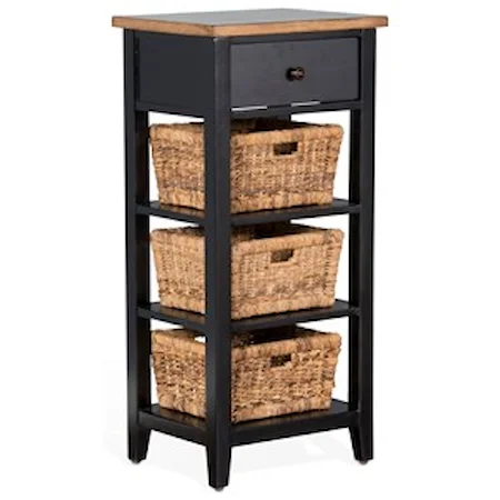 Casual Storage Rack with Baskets